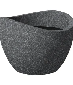 Scheurich Kunststoff-Topf Wave Globe, konisch Schwarz Clearance