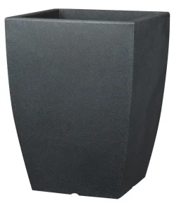 Scheurich Vasen|Blumentöpfe & Übertöpfe - Kunststoff-Vase Bologna, eckig, anthrazit Dunkelgrau