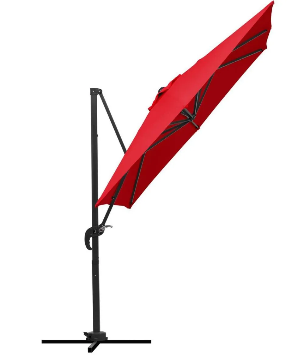 Schneider Schirme Sonnenschirme - Schneider Ampelschirm Rhodos Junior, quadratisch, ca. B230/T230 cm Rot