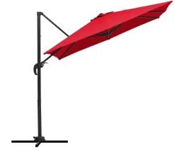 Schneider Schirme Sonnenschirme - Schneider Ampelschirm Rhodos Junior, quadratisch, ca. B230/T230 cm Rot