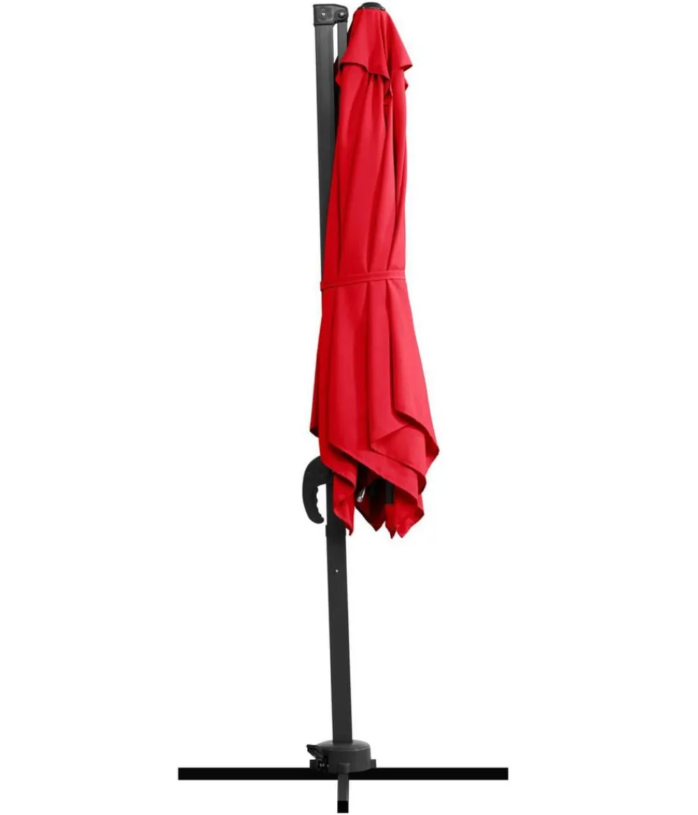 Schneider Schirme Sonnenschirme - Schneider Ampelschirm Rhodos Junior, quadratisch, ca. B230/T230 cm Rot