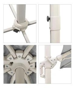 Schneider Schirme Schneider Ampelschirm Rhodos Twist Comfy, quadratisch, ca. B300/T300 cm Grau Online