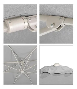 Schneider Schirme Schneider Ampelschirm Rhodos Twist Comfy, quadratisch, ca. B300/T300 cm Grau Online