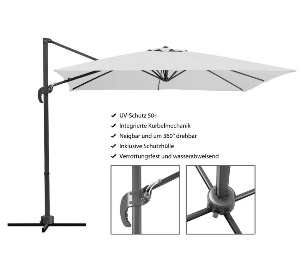 Schneider Schirme Sonnenschirme > Schneider Classics Ampelschirm Rhodos Junior, quadratisch, ca. B270/T270 cm