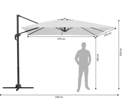Schneider Schirme Sonnenschirme > Schneider Classics Ampelschirm Rhodos Junior, quadratisch, ca. B270/T270 cm