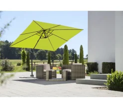 Schneider Schirme Sonnenschirme - Schneider Classics Ampelschirm Rhodos Junior, quadratisch, ca. B270/T270 cm Hellgrün