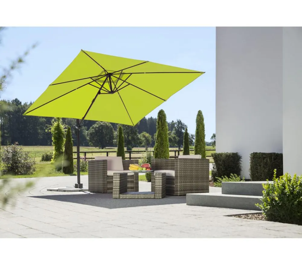 Schneider Schirme Sonnenschirme - Schneider Classics Ampelschirm Rhodos Junior, quadratisch, ca. B270/T270 cm Hellgrün