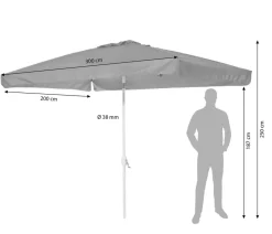 Schneider Schirme Schneider Classics Sonnenschirm Oslo, rechteckig ca. B200/T300 cm Dunkelgrün Online