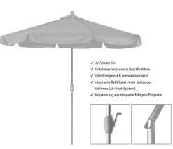 Schneider Schirme Sonnenschirme - Schneider Classics Sonnenschirm Orlando, rund, ca. Ø270 cm Beige