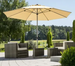 Schneider Schirme Sonnenschirme - Schneider Premium Sonnenschirm Gemini, rund, ca. Ø360 cm Beige