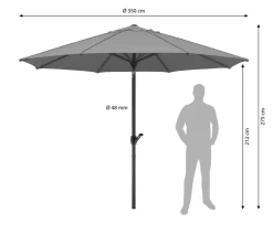 Schneider Schirme Sonnenschirme - Schneider Sonnenschirm Adria, rund, ca. Ø350 cm Beige