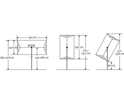 Schneider Schirme Sonnenschirme > Schneider Sonnenschirm Novara, rechteckig, ca. B190/T140 cm