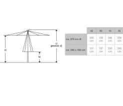 Schneider Schirme Sonnenschirme > Schneider Sonnenschirm Sevilla, rechteckig, ca. B240/T140 cm
