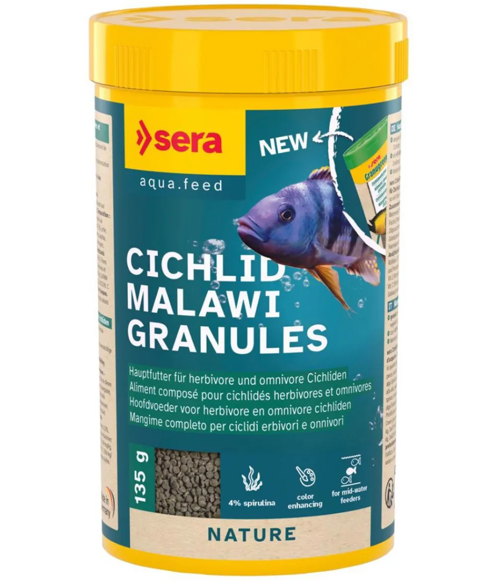 sera Fischfutter Cichlid Malawi Granules, 250 ml New
