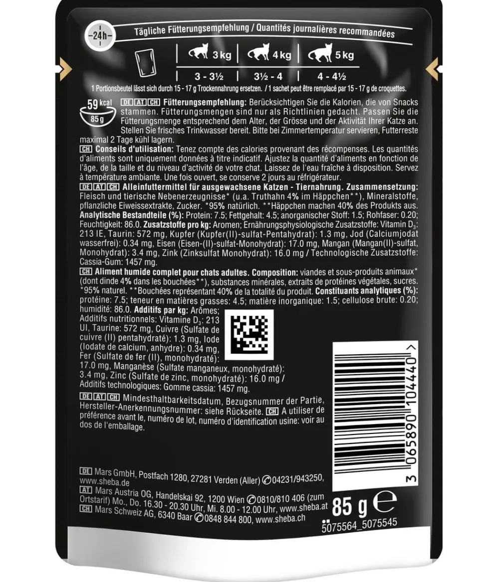 Sheba® Nassfutter Katze - Nassfutter für Katzen Delikatesse in Gelee, Truthahn, 28 x 85 g