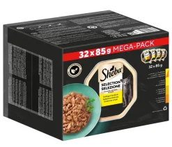 Sheba® Nassfutter Katze > Nassfutter für Katzen Selection in Sauce Multipack Adult, Geflügel Variation, 32 x 85 g