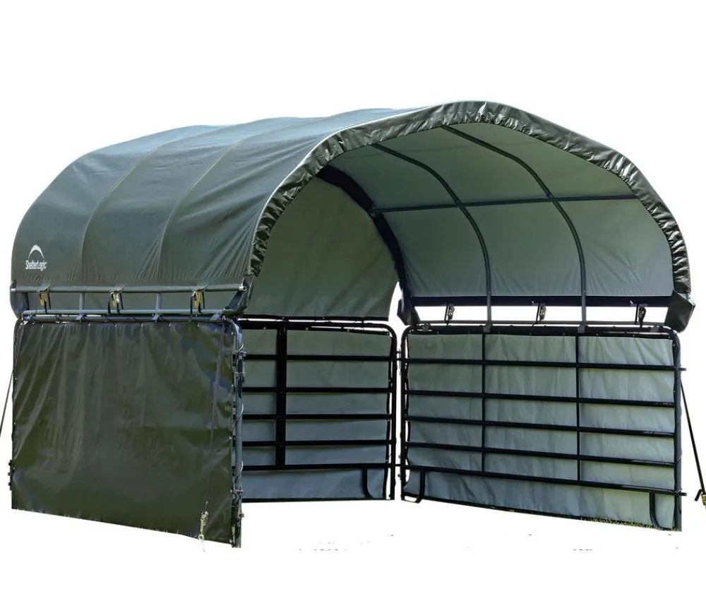 Shelter Logic Weidezelte & Unterstände > Erweiterung für Pferdestallüberdachung, ca. B370/H170/T370 cm