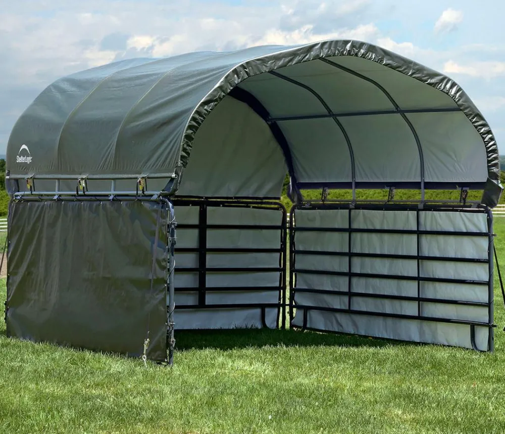 Shelter Logic Weidezelte & Unterstände > Erweiterung für Pferdestallüberdachung, ca. B370/H170/T370 cm