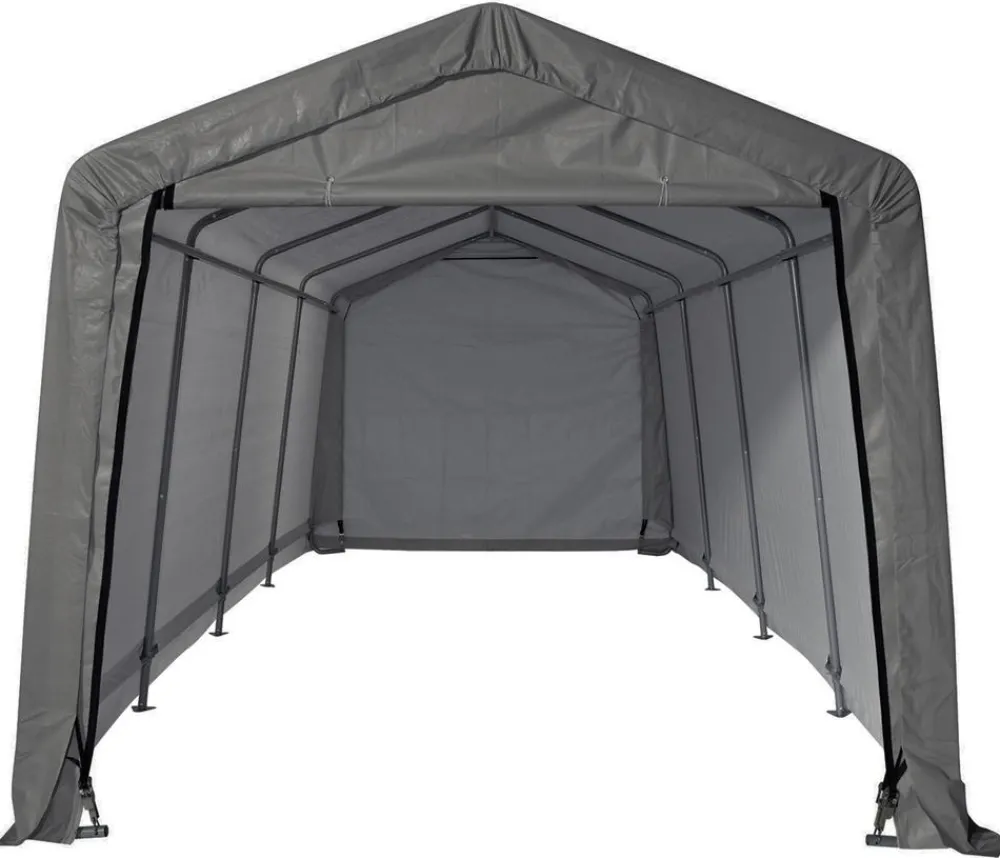 Shelter Logic Foliengarage Grau Hot