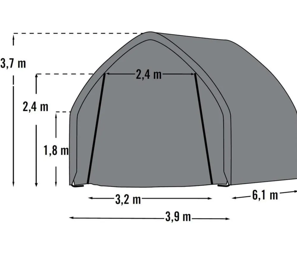 Shelter Logic Carports & Garagen - Foliengarage Grün