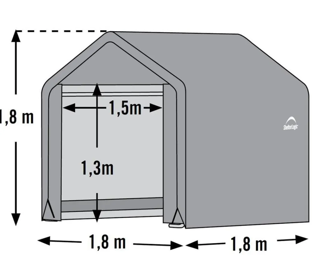 Shelter Logic Foliengerätehaus Grau Sale