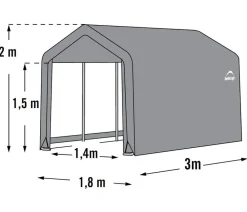 Shelter Logic Gartenhäuser & Gerätehäuser - Foliengerätehaus Grau