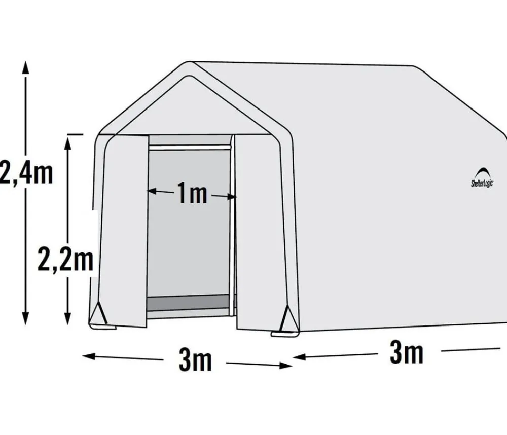 Shelter Logic Foliengewächshaus Weiß Discount