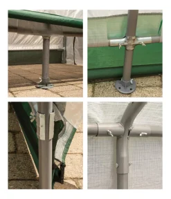 Shelter Logic Foliengewächshaus, ca. B180/H200/T240 cm Weiß Hot
