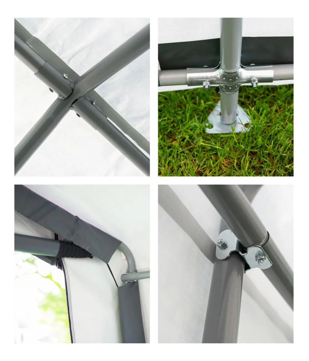 Shelter Logic Weidezelte & Unterstände - Garage in-a-Box, ca. B370/H260/T490 cm Grau