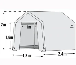 Shelter Logic Gewächshäuser > Gewächshaus, ca. B180/H200/T240 cm
