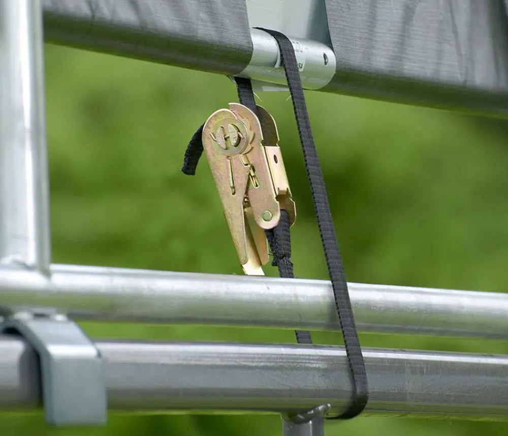 Shelter Logic Pferdestallüberdachung, ca. B370/H160/T370 cm Dunkelgrün Clearance