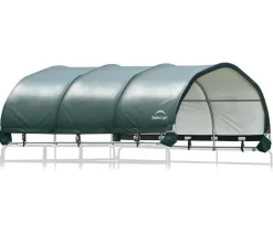 Shelter Logic Pferdestallüberdachung, ca. B370/H160/T370 cm Dunkelgrün Clearance