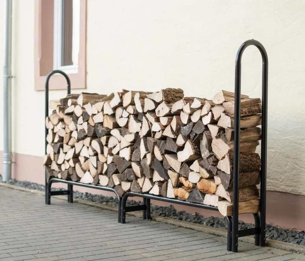 Shelter Logic Kaminholzregale - ShelterLogic Stahl-Kaminholzregal Schwarz