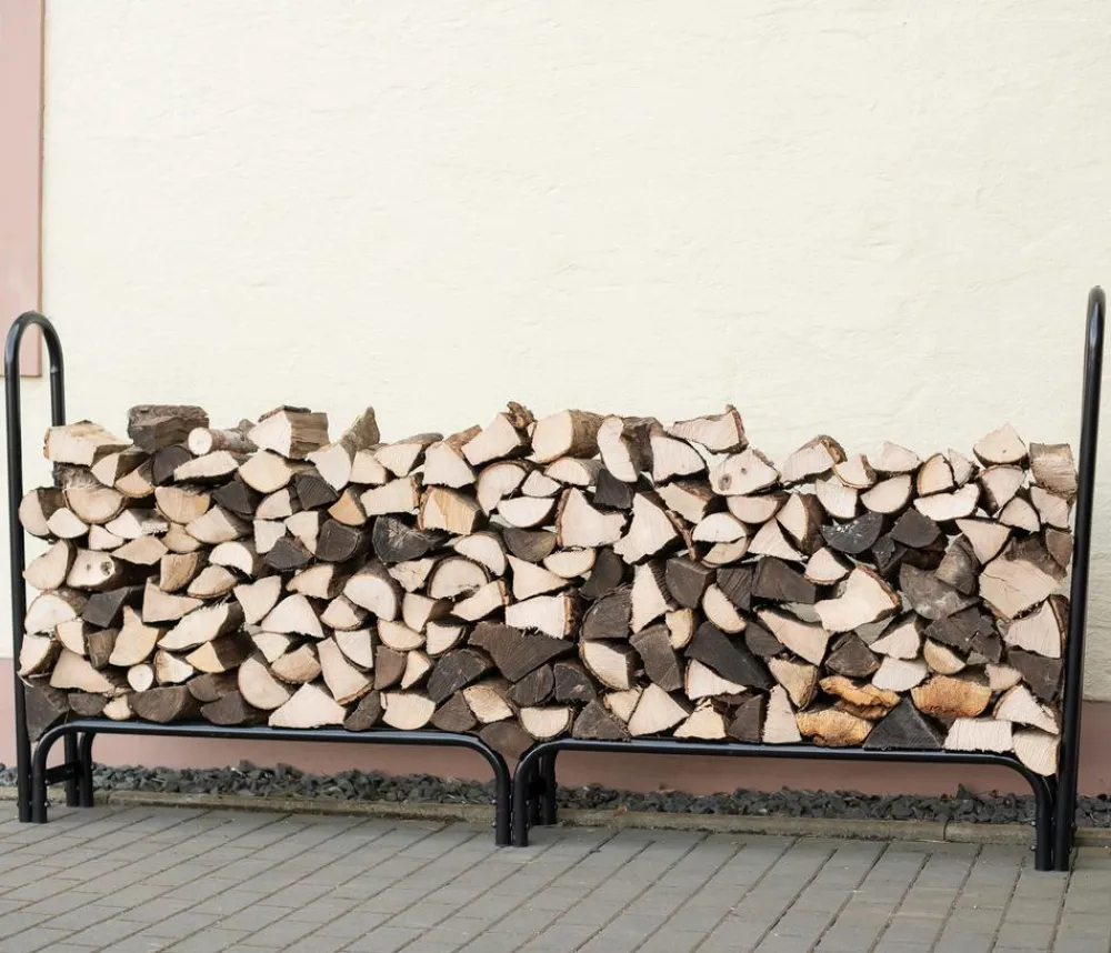 Shelter Logic Kaminholzregale - ShelterLogic Stahl-Kaminholzregal Schwarz