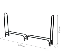 Shelter Logic Kaminholzregale - ShelterLogic Stahl-Kaminholzregal Schwarz