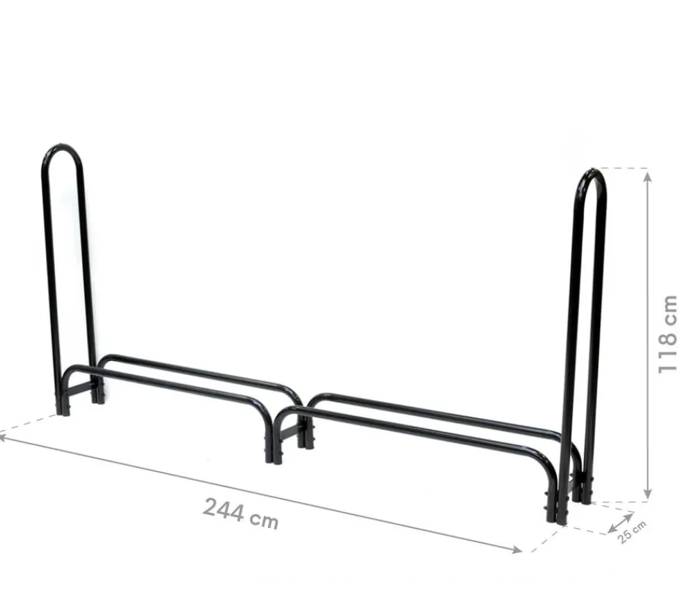 Shelter Logic Kaminholzregale - ShelterLogic Stahl-Kaminholzregal Schwarz