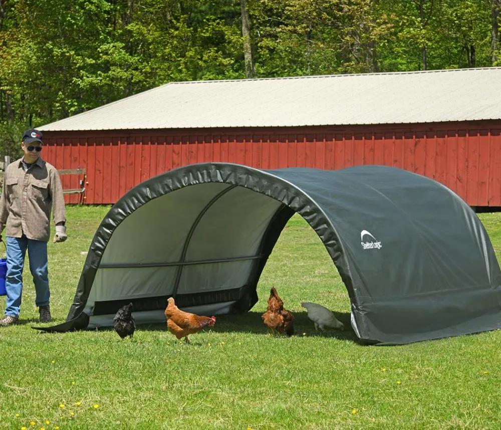 Shelter Logic Weidezelt Run-In, ca. B260/H150/T300 cm Dunkelgrün Online