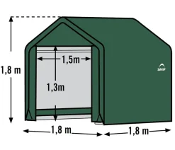 Shelter Logic Zeltgarage Gerätehaus, ca. B180/H180/T180 cm Grün Best