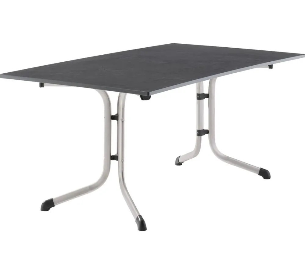 Sieger Garten-Esstische|Klapptische - Klapptisch Boulevard mit vivodur®-Platte, ca. B165/H73/T95 cm Grau