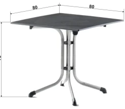 Sieger Klapptische|Balkontische > Klapptisch Boulevard mit vivodur®-Platte, ca. B80/H73/T80 cm