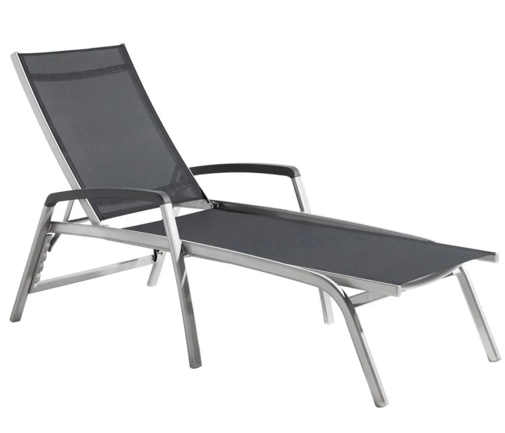 Sieger Relaxliegen - Relaxliege Bodega, ca. B75/H102/T194 cm Grau