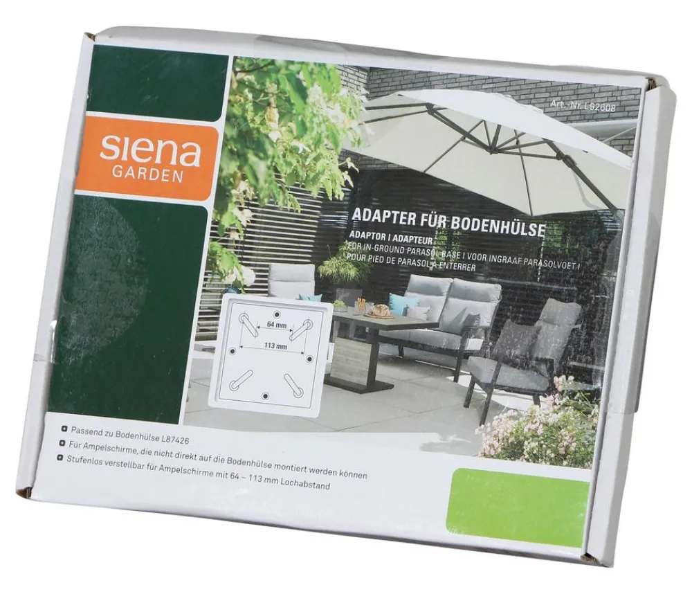 Siena Garden Schirmständer - Adapter für Bodenständer Dunkelgrau