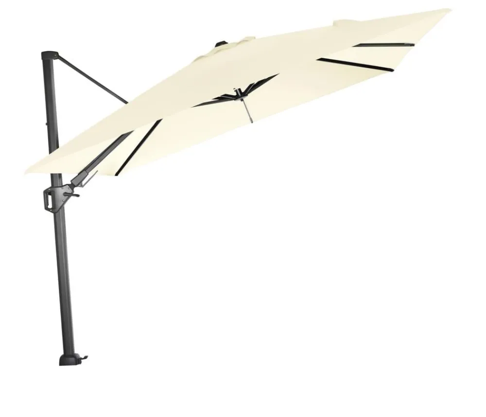 Siena Garden Sonnenschirme - Ampelschirm Sunset N+, quadratisch, ca. B300/T300 cm Creme