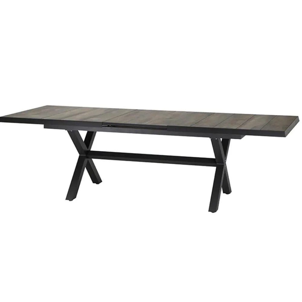 Siena Garden Garten-Esstische|Ausziehtische - Ausziehtisch Sincro, ca. H77/B200-260/T100 cm Dunkelgrau