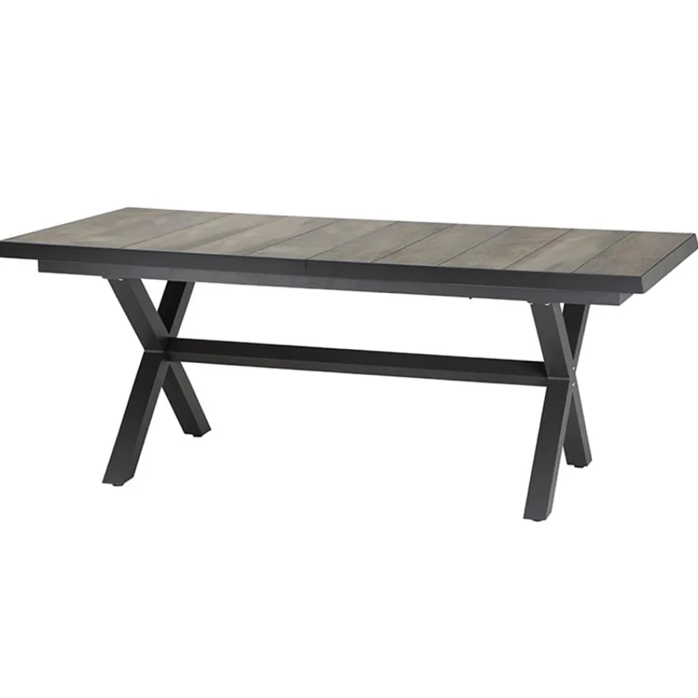 Siena Garden Garten-Esstische|Ausziehtische - Ausziehtisch Sincro, ca. H77/B200-260/T100 cm Dunkelgrau