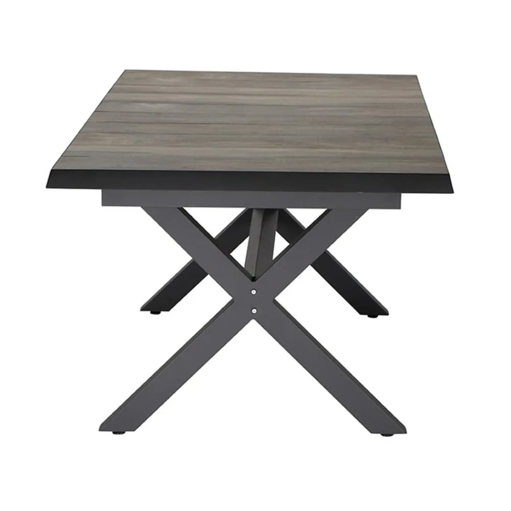 Siena Garden Garten-Esstische|Ausziehtische - Ausziehtisch Sincro, ca. H77/B200-260/T100 cm Dunkelgrau
