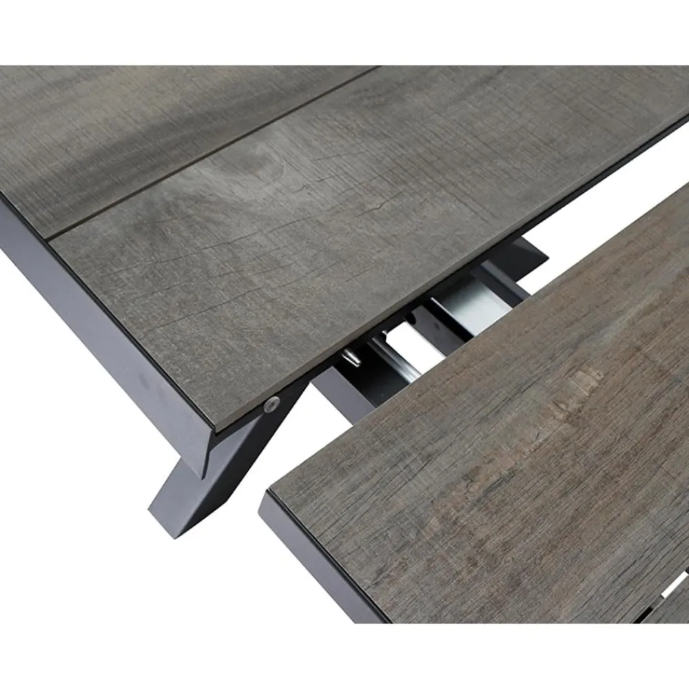 Siena Garden Garten-Esstische|Ausziehtische - Ausziehtisch Sincro, ca. H77/B200-260/T100 cm Dunkelgrau