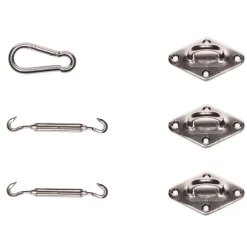 Siena Garden Befestigungs-Set Solino dreieckig, 6-teilig Silber Outlet