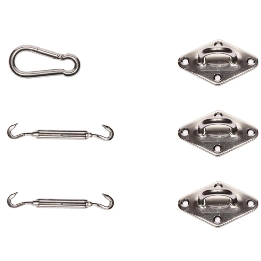 Siena Garden Befestigungs-Set Solino dreieckig, 6-teilig Silber Outlet