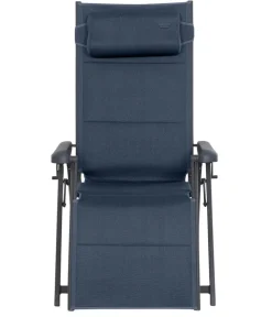 Siena Garden Gartenstühle Metall|Relaxstühle - Camping Relaxstuhl XL Premium, blau